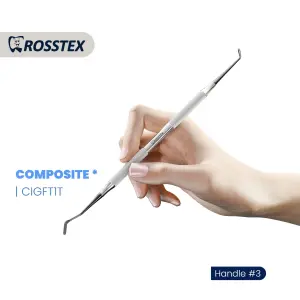 Composite Instrument goldstein flexi-thin fig. 1 titanium nitride coating with handle no. 3