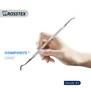 Composite Instrument titanium nitride coating fig. 2 with handle no. 3