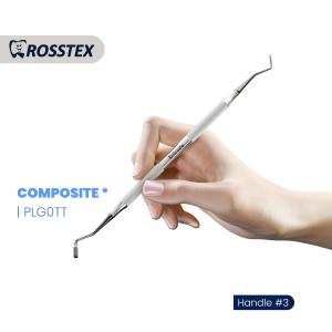 Composite Instrument Tanner titanium nitride coating fig. 0t with handle no. 3 