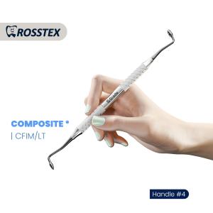 Composite Instrument fig.medium/large contact forming titanium nitride coating with handle no. 4