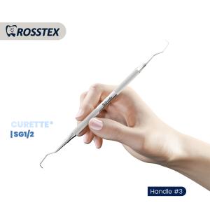 Gracey Curette standard fig. 1/2 with handle no. 3 