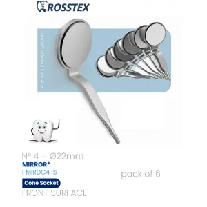 Front Surface Mirror No. 4 cone socket double side (pack of 6)