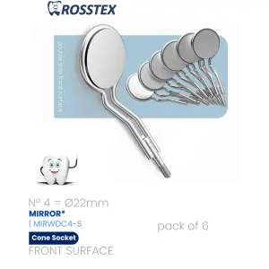 Front Surface Mirror No. 4 cone socket double side (pack of 6)