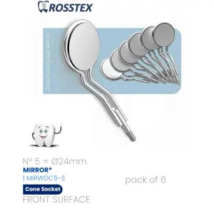 Front Surface Mirror No. 5 cone socket double side (pack of 6)