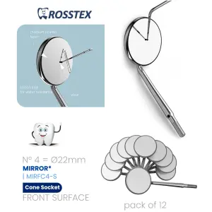 Front Surface Mirror No. 4 cone socket single side (pack of 12)