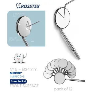 Front Surface Mirror No. 5 cone socket single side (pack of 12)