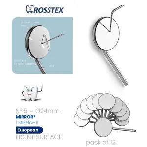 Front Surface Mirror No. 5 european single side (pack of 12)
