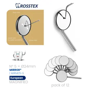 Magnifying Mirror No. 5 european single side (pack of 12)