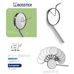 Plane Mirror No. 3 european single side (pack of 12)