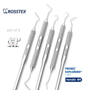 Probe/Explorer Set with handle no. 6 (pack of 5)