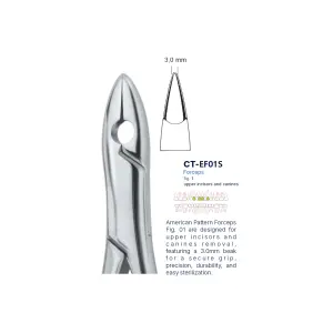 Extraction Forcep fig. 01 with standard handle 