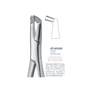 Extraction Forcep fig. 222 with standard handle 