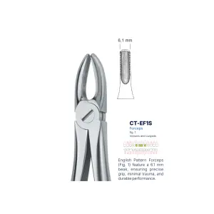 Extraction Forcep fig. 1 with standard handle 