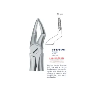 Extraction Forcep fig. 51a with standard handle 