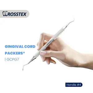 Gingival Cord Packers non-serrated fig. 7 with handle no. 4