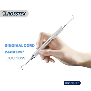 Gingival Cord Packers non-serrated fig. 113 with handle no. 6 