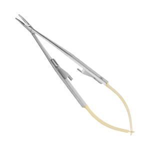 Castroviejo Needle Holder curved/f. handle 18,0cm 