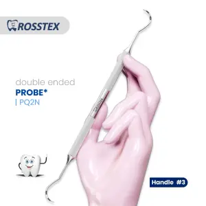 Probe fig. q-2n nabers color-coded with handle no. 3 double ended