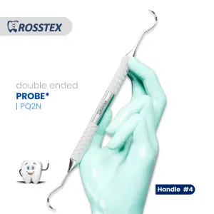 Probe fig. q-2n nabers color-coded with handle no. 4 double ended
