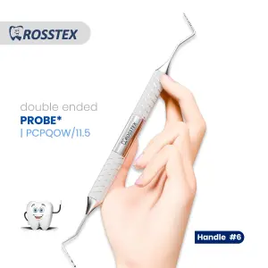 Probe fig. thin williams/screening probe with handle no. 6 double ended