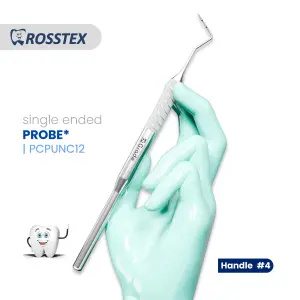 Probe university of north carolina fig. cp-12 with handle no. 4 single ended