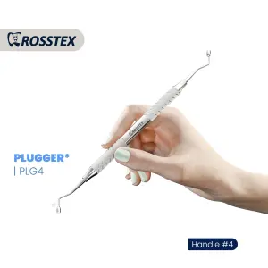 Plugger/Condenser 2.8mm to 3.1mm serrated fig. 4 with handle no. 4