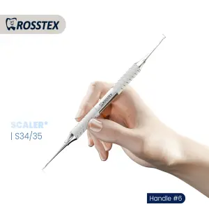 Sickle Scaler mini jacquette fig. 34/35 posterior with handle no. 6