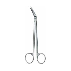 Locklin Scissor 16,0cm angled/serrated 
