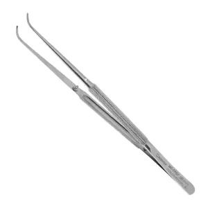 Micro Tissue Plier 1x2 curved 18,0cm t/c