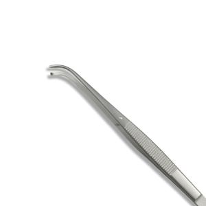 Semkin Tissue Plier 1x2 curved 12,5cm 