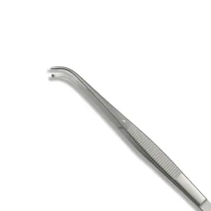 Semkin Tissue Plier 1x2 curved 12,5cm